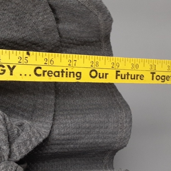 Amazon Waffle Thermal Knit Front Knot Sweater Button Down Top - Picture 6 of 8